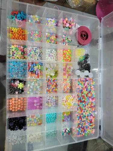 Kit Completo de Miçangas + Acessórios + Caixas Organizadoras