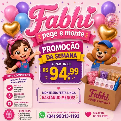 Pegue e monte promocional Apartir 94.99