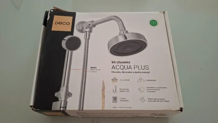 Kit Chuveiro NOVO - Deca Acqua Plus Com Desviador E Ducha Cromado - Modelo 1990.C.STD.KIT.