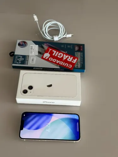 iPhone 13 Estelar 128GB na Caixa + Cabo e Película 3D (Ler Descrição)