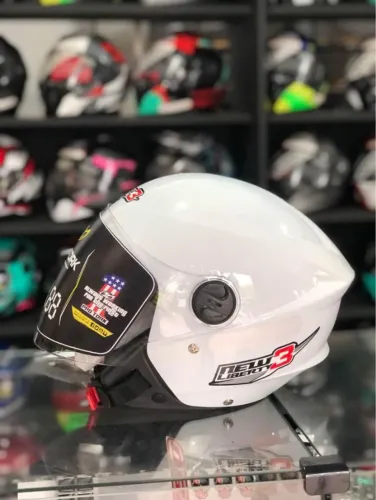 Capacete Aberto Branco Promoção!