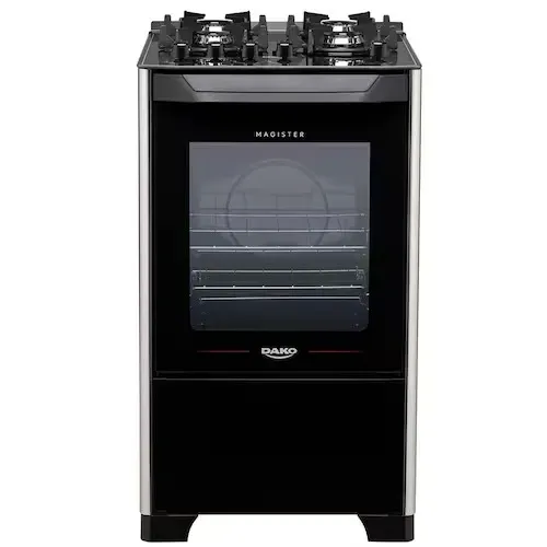 Fogão Dako 4 Bocas Magister Mesa de Vidro Acendimento Automático Bivolt Preto