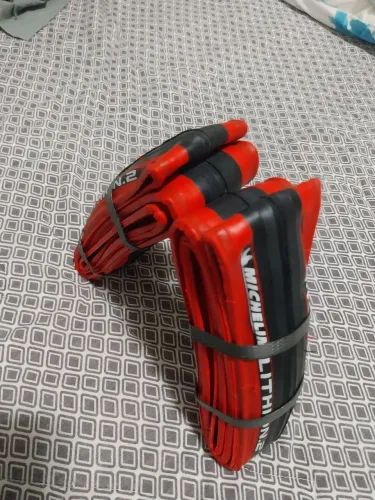 Par Pneu Michelin Lithion 2.0 banda vermelha 700x25