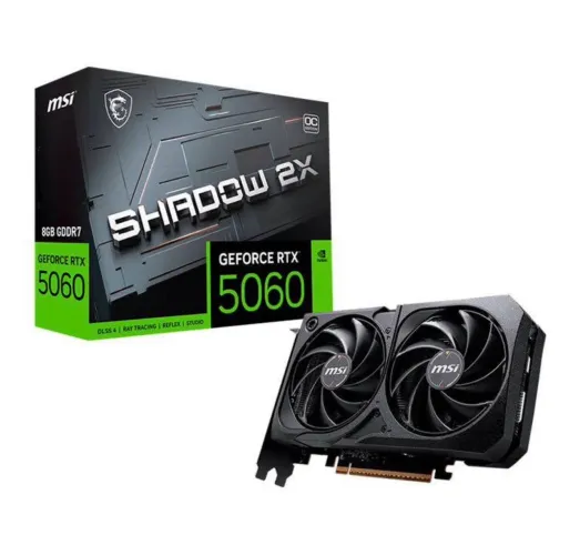 Placa de Vídeo RTX 5060 8GB MSI Shadow 2x - Nova, Pego troca