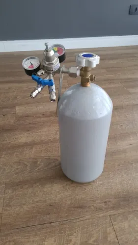 Cilindro Co2 4kg Chopeira + Manômetro duas saídas