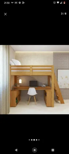Cama suspensa com colchão
