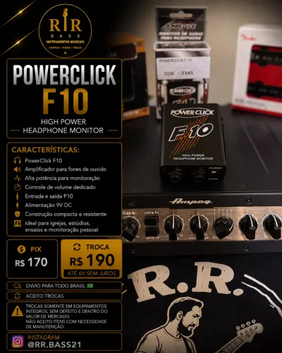 POWERCLICK F10 - HIGH POWER HEADPHONE MONITOR