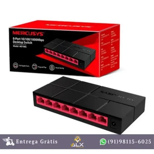 Switch de 8 Portas 10/100/1000mbps - Mercusys Ms108g *ENTREGA GRÁTIS*