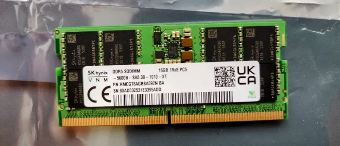 Memória RAM Notebook 16GB DDR5 5600MHz SK Hynix