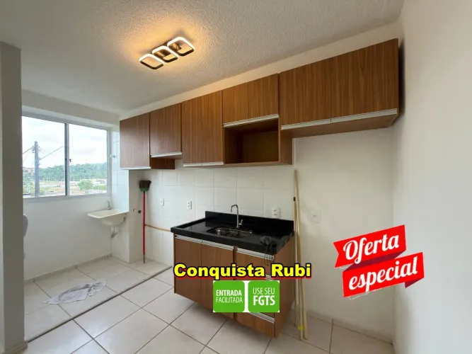 APARTAMENTO 2 QUARTOS COND CONQUISTA RUBI - APARTAMENTO 2 QUARTOS, 41M², 1 VAGA, LAZER COM