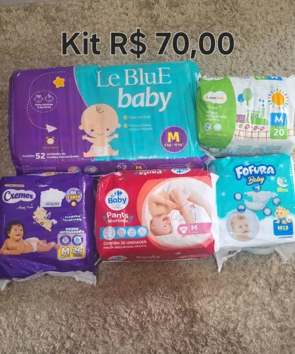 Lote Fraldas Descartáveis tam. M