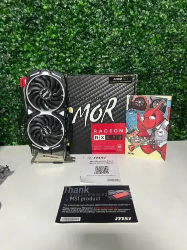 Placa de vídeo RX 570 4GB MSI Armor excelente estado de conservação - retire em nossa loja