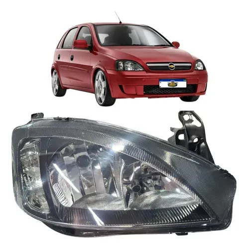 Farol Corsa Montana 2008 09 10 2011 Mascara Negra Direito Direito/passageiro