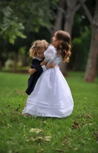 Vestido Daminha Branco  (5 a 6 anos)