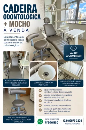 Vendo Cadeira Odontológica + Mocho
