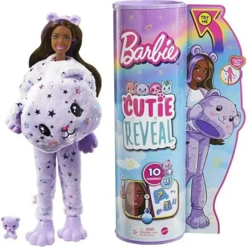Barbie Cutie Reaveal Fantasy Series Doll with Teddy Bear push Costume & 10 Surprises- 2022