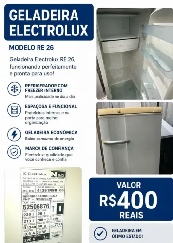 Geladeira média Branca.
