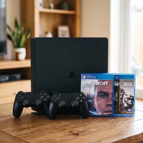 Playstation 4 Slim 1TB Impecável + 2 Jogos + 2 Controles PS4