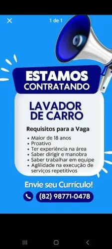 VAGA PARA ACABAMENTO AUTOMOTIVO