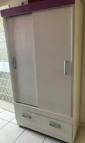 Guarda roupa solteiro 2 portas e 2 gavetas