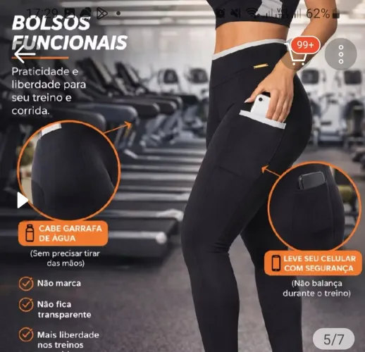 Legging academia preta Nova
