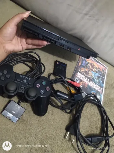 Playstation 2 slim completo funcionando perfeitamente