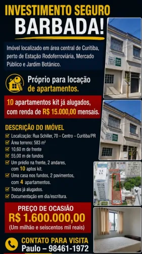 Investimento Seguro Barbada, Proprio para Locação de Apartamentos