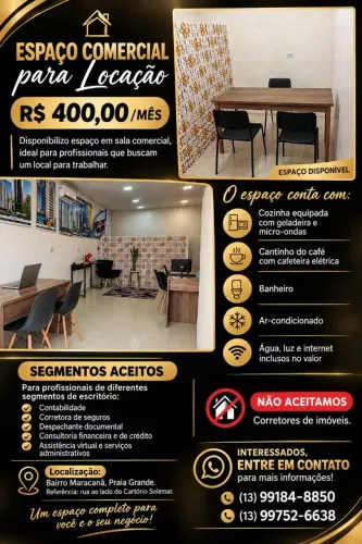 Locação de espaço em loja térrea
