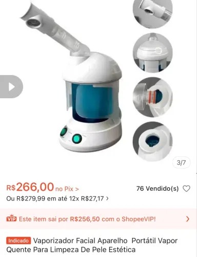 Vapor de ozônio estética