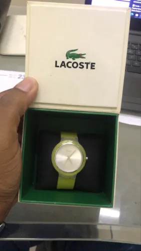 Relógio Lacoste Silicone Amarelo com Caixa Original - Ótimo Estado