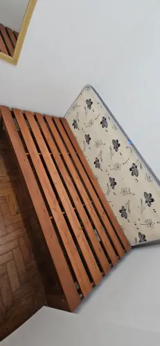 Cama Solteiro Padrão Penafort 188x88x35 Cor Imbuia + Colchão de solteiro