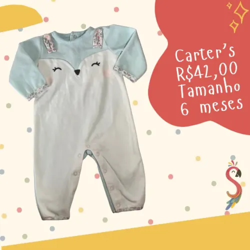 Macacão Fleece Raposinha Carter's