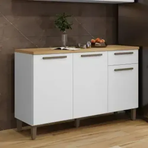 Balcão titanium com 3 portas e 1,04cm de largura
