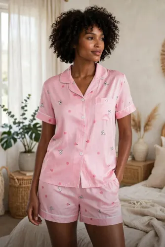 Pijama baby doll feminino macio tamanhos P ao GG