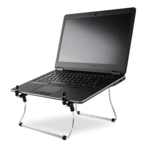 Suporte Ajustável Para Notebook Reliza Cromado Antiderrapante Dobrável