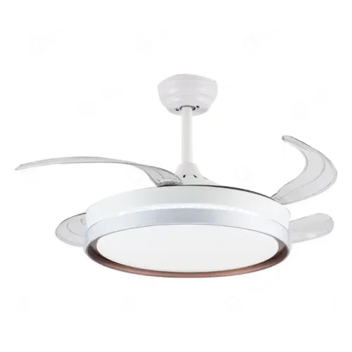 Ventilador de Teto Plafon com Pás Retrátil Rosê