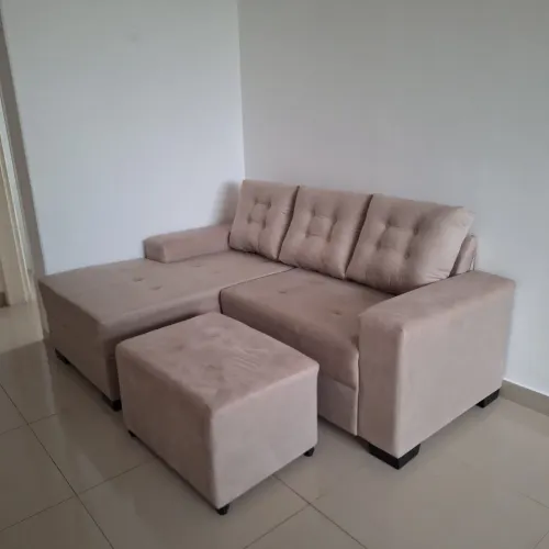 Sofá de Canto com Chaise Novo 