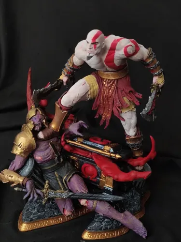 Kratos - God of War - Diorama Decorativo em Resina - Pré-encomenda!