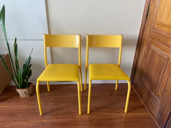 Cadeira tok&stok amarela talk