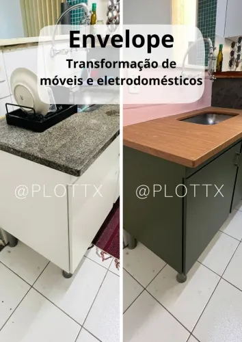 Envelopamento de geladeira móveis ambientes