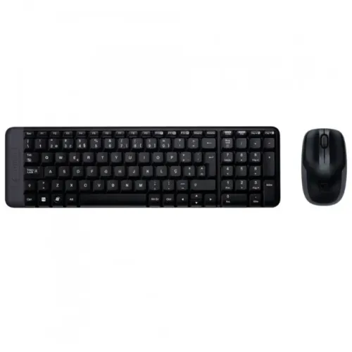 KIT TECLADO E MOUSE LOGITECH WIRELESS MK220 PRETO S/FIO NOVO LACRADO!