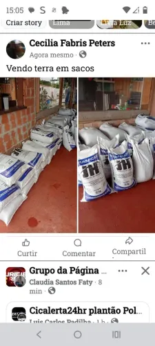 Vendo terra preta adulbada peneirada saco 20reis