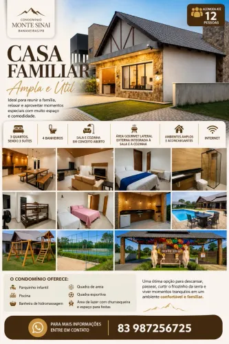 Casa AMC - Condomínio Monte Sinai - Bananeiras/PB