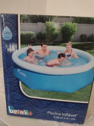 Piscina Redonda inflável de 2490 Litros+ Bomba+ Forro+ Capa