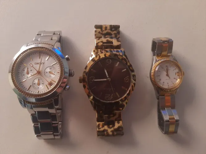 3 Relógios Femininos DKNY, Technos Riviera e Lince