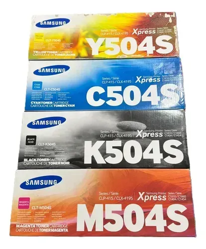 Lote com 9 Toner Samsung Clt - 504S Original Novo Caixa Boa e Caixa Avariada