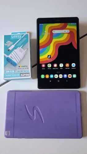 TABLET TAB A SAMSUNG pega chip faz ligacao 8 polegadas e 32Gbs com capa e carregador