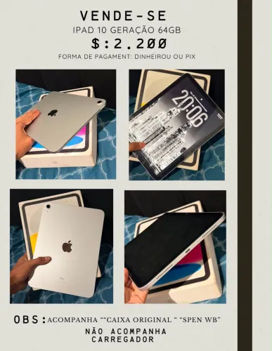 Vendo iPad 10 geração 64gb