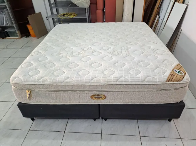 Cama box super king size Colchão Simons molas ensacandas 