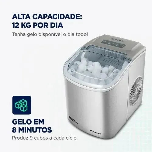Máquina de gelo 12kg Mondial